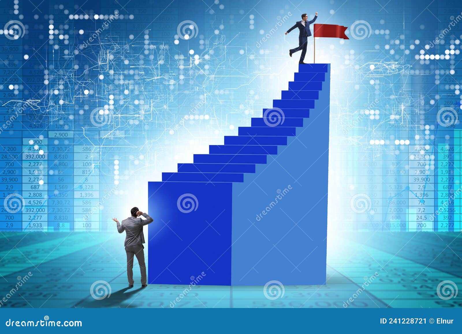 Career Ladder Concept with the Businessman Stock Illustration Illustration of company
