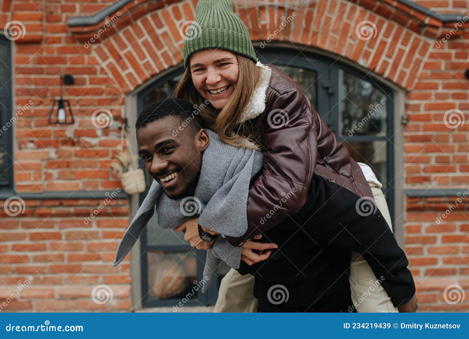 Carefree Opposite Sex Friends Hanging Out on a Street