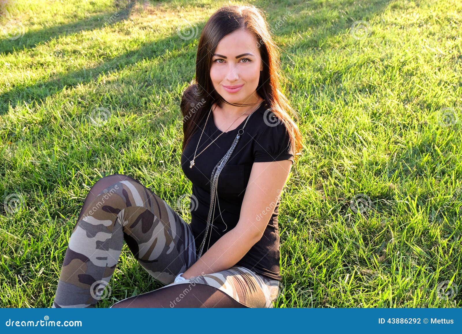 Carefree Vitality Freedom Girl in Grass Stock Photo - Image of girl ...