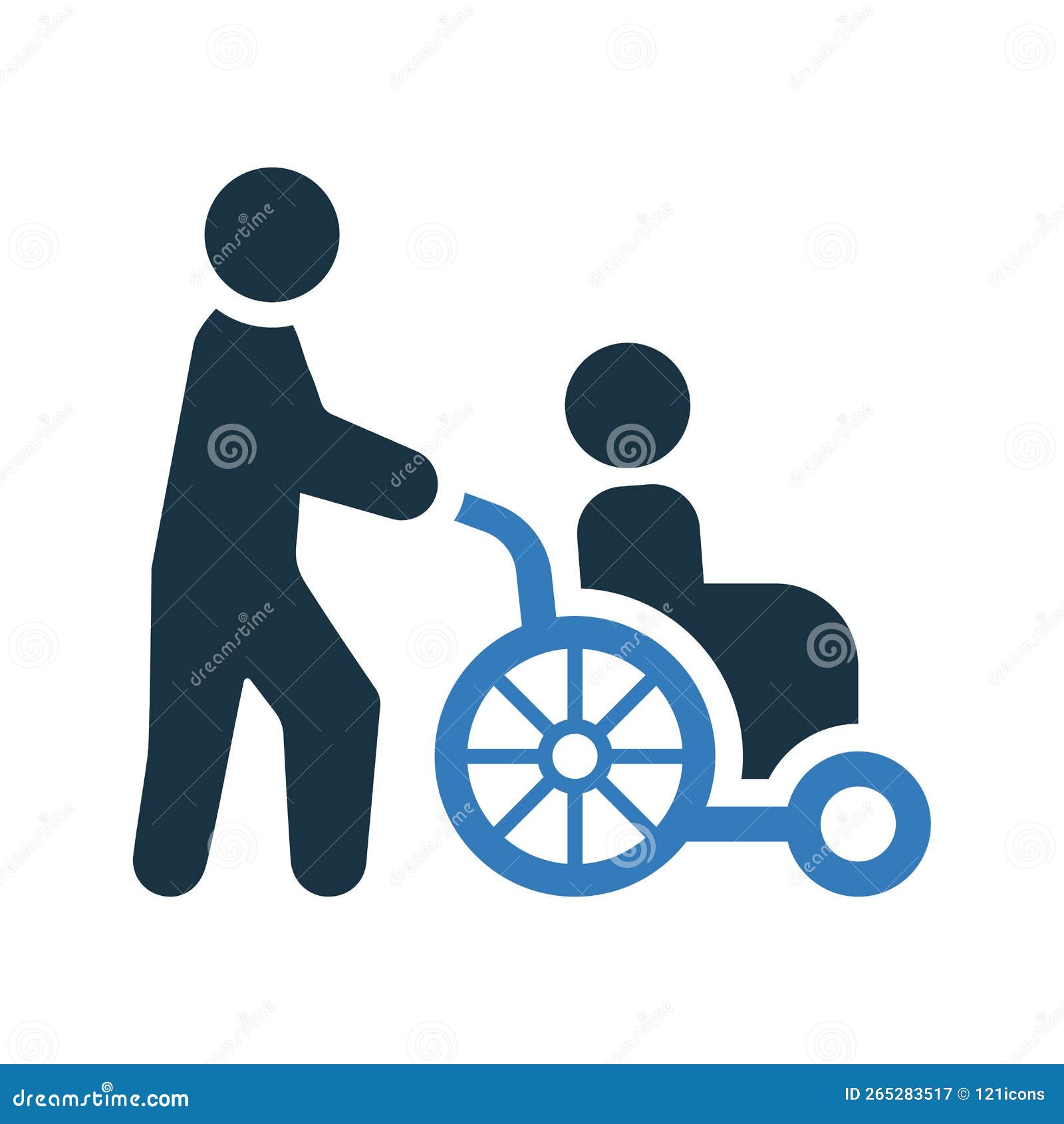 caregivers, caretaker, disability icon. glyph style  eps