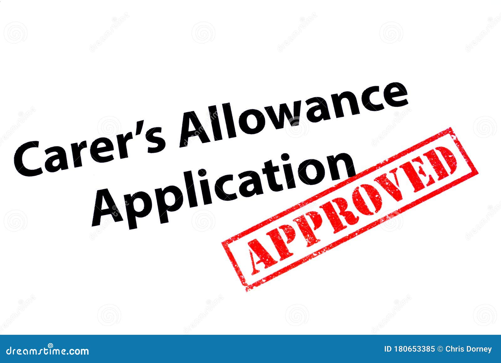 carers allowance application approved