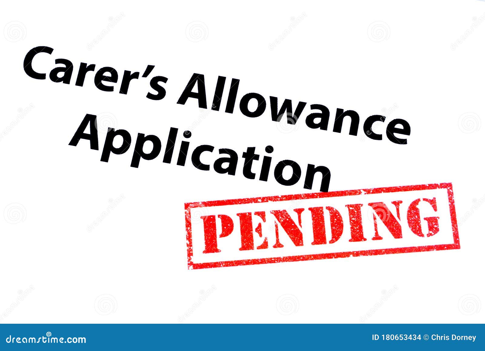 carers allowance application pending