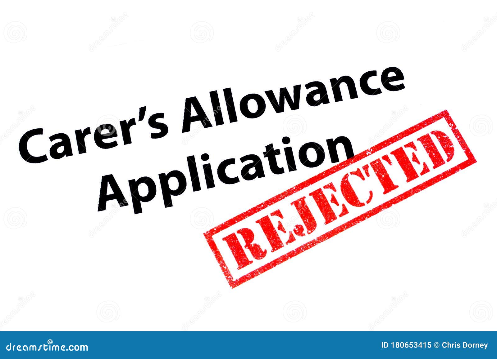 carers allowance application rejected