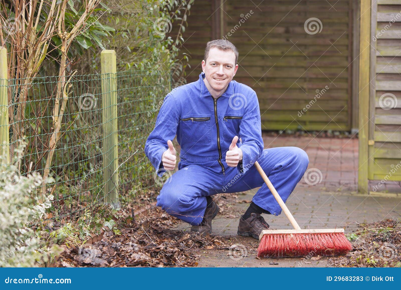 Portrait Groundskeeper In Cemetery Stock Image