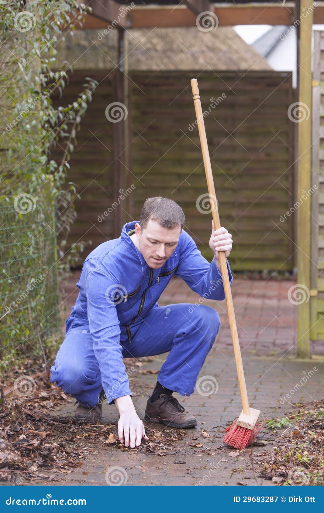 Portrait Groundskeeper In Cemetery RoyaltyFree Stock Photo