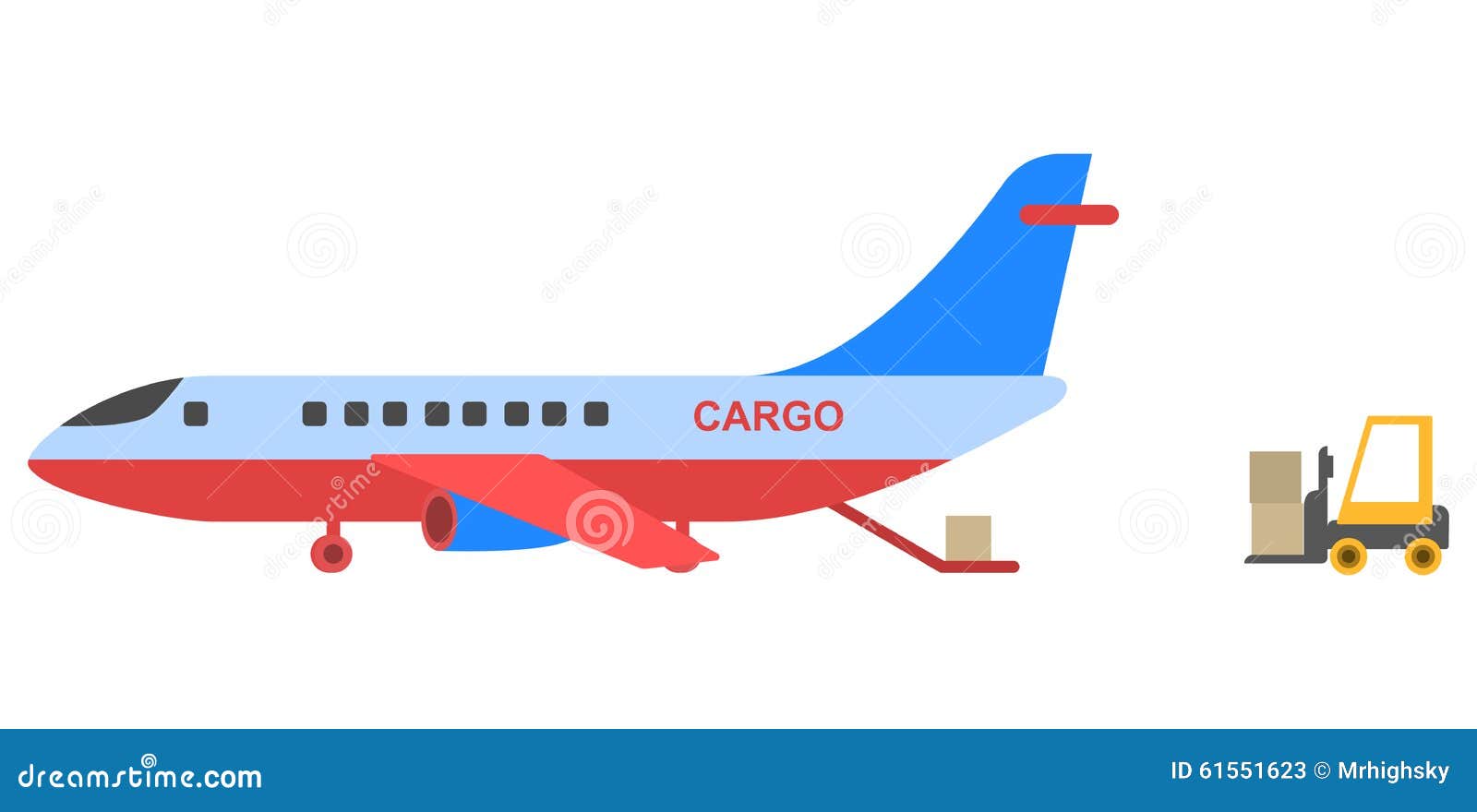 Cargo Airplane Flat Style Design Stock Vector ...