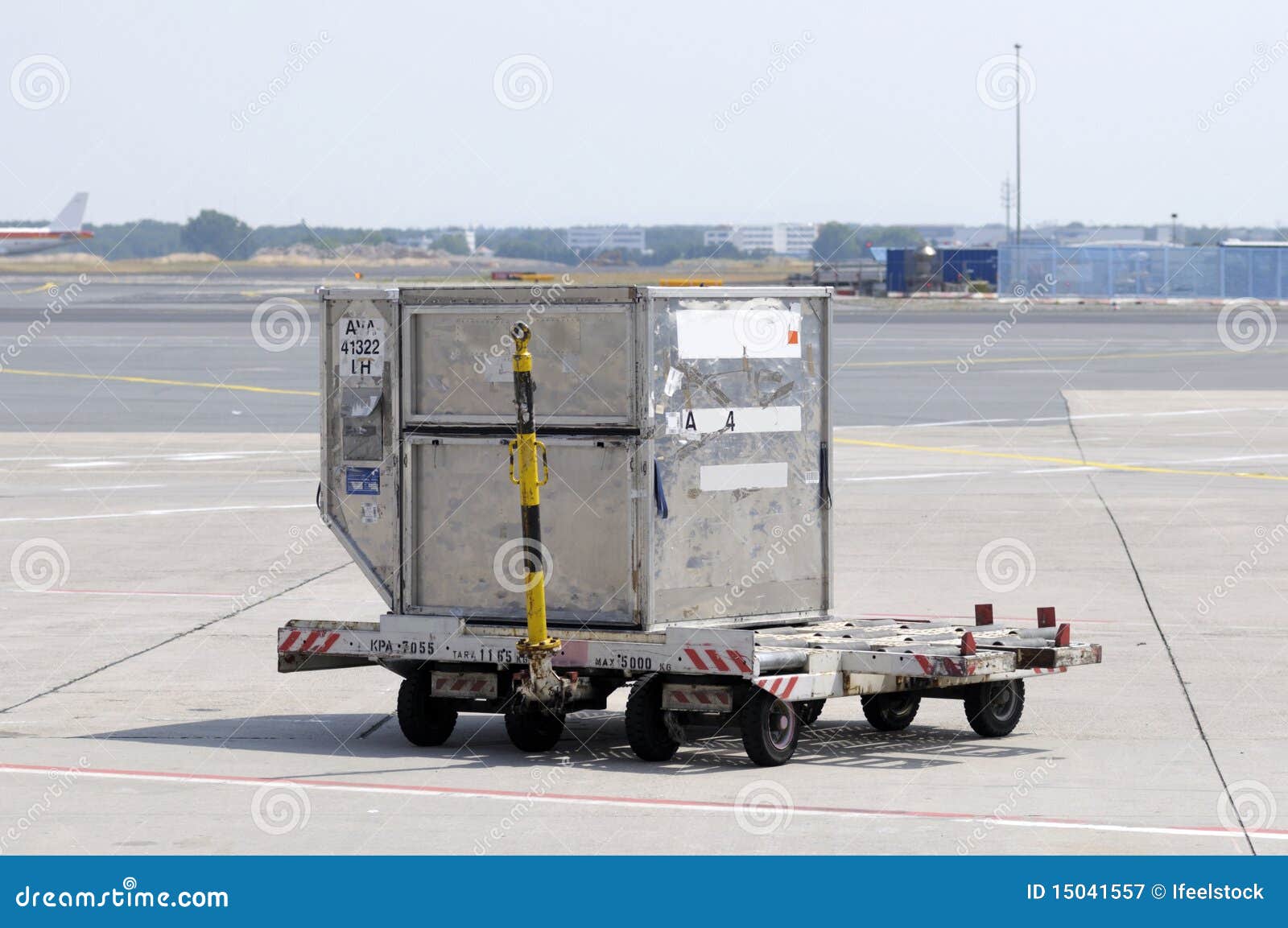 Cargo container at airport editorial photography. Image of aero 15041557