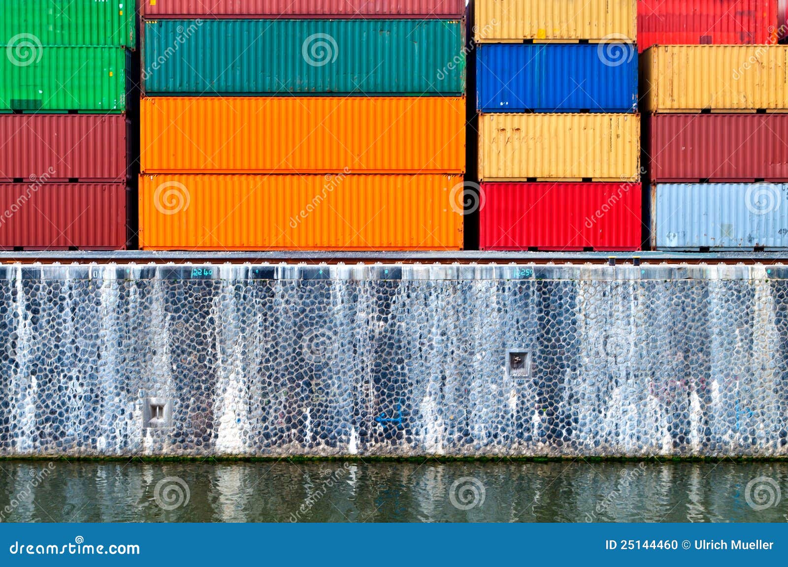 Cargo Container in a Harbor Stock Photo Image of freight, vessel