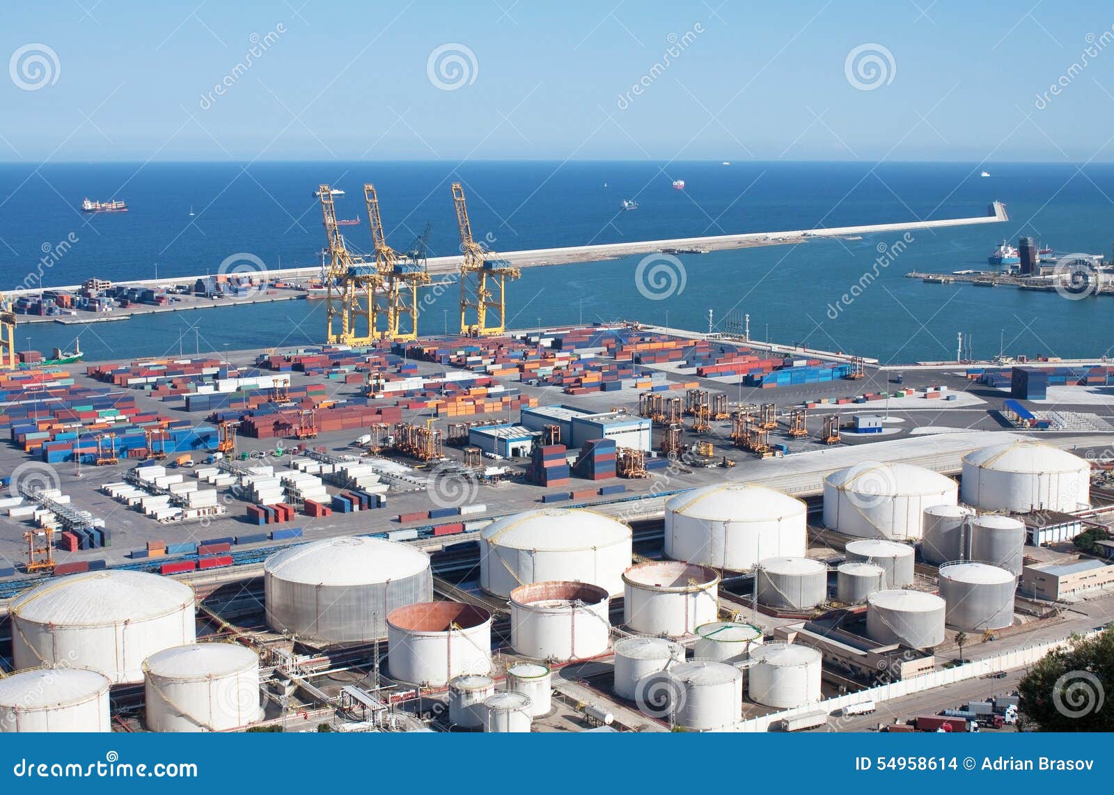 Cargo Harbor Stock Photo Image 54958614