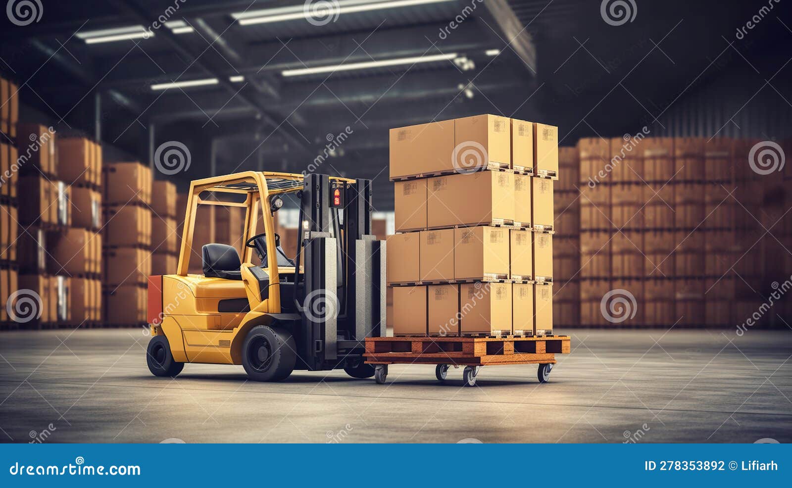 Cargo Loading Operation, Shipment, Logistics and Freight Transportation