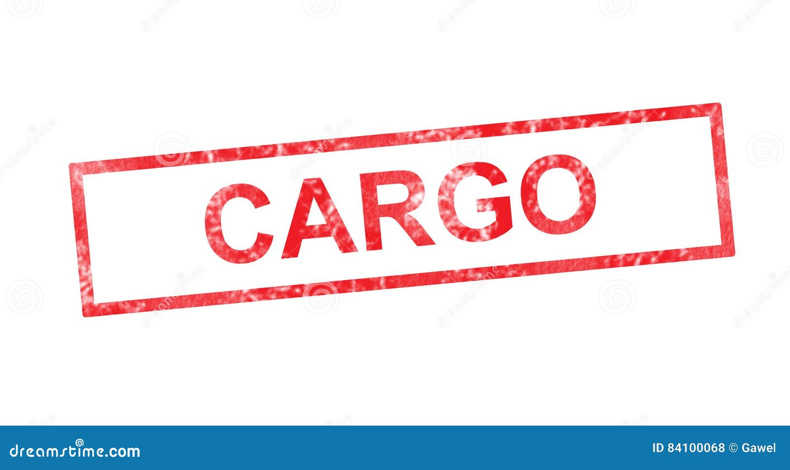Cargo in Red Rectangular Stamp Stock Illustration Illustration of
