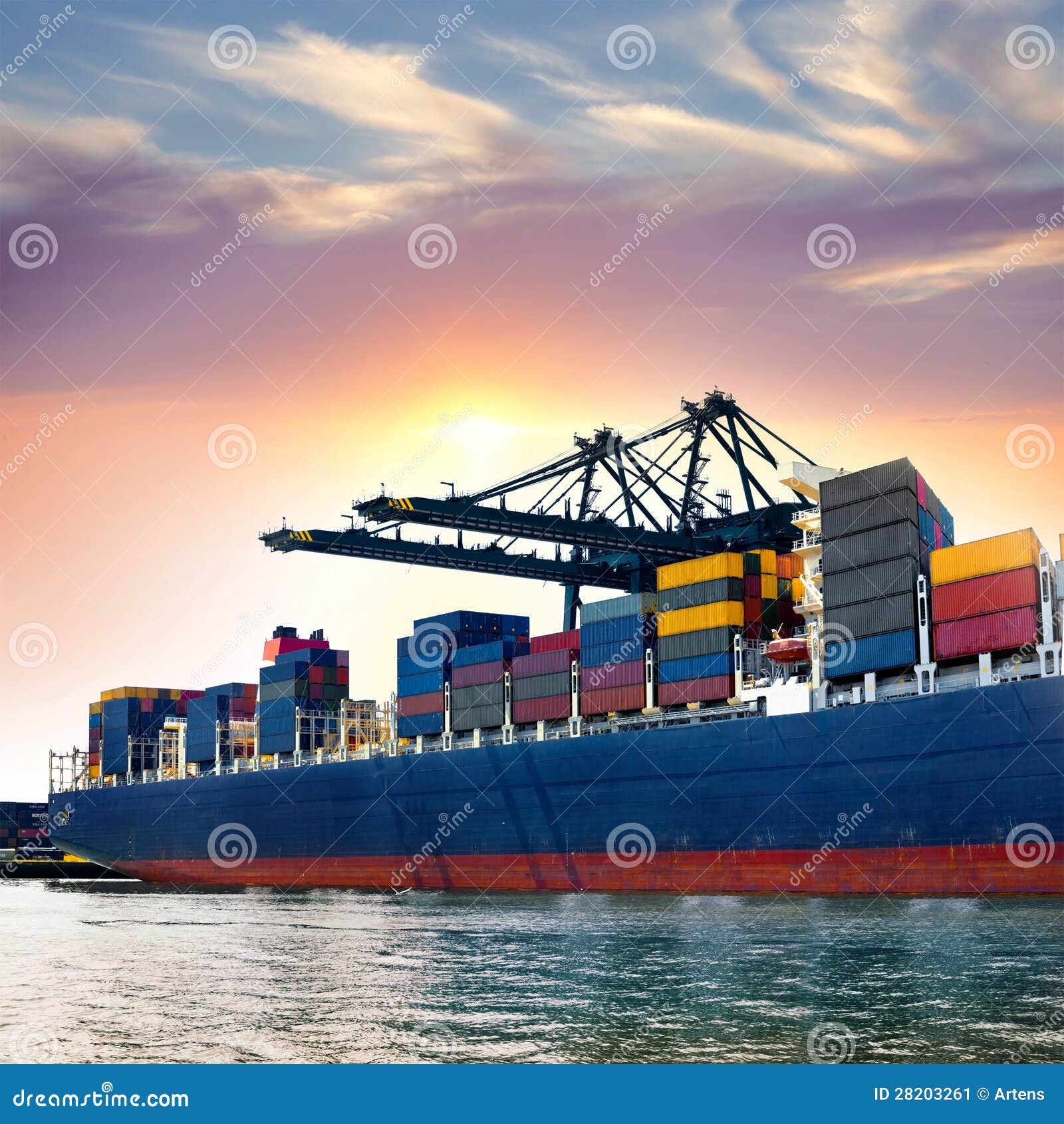 cargo sea port. sea cargo cranes.