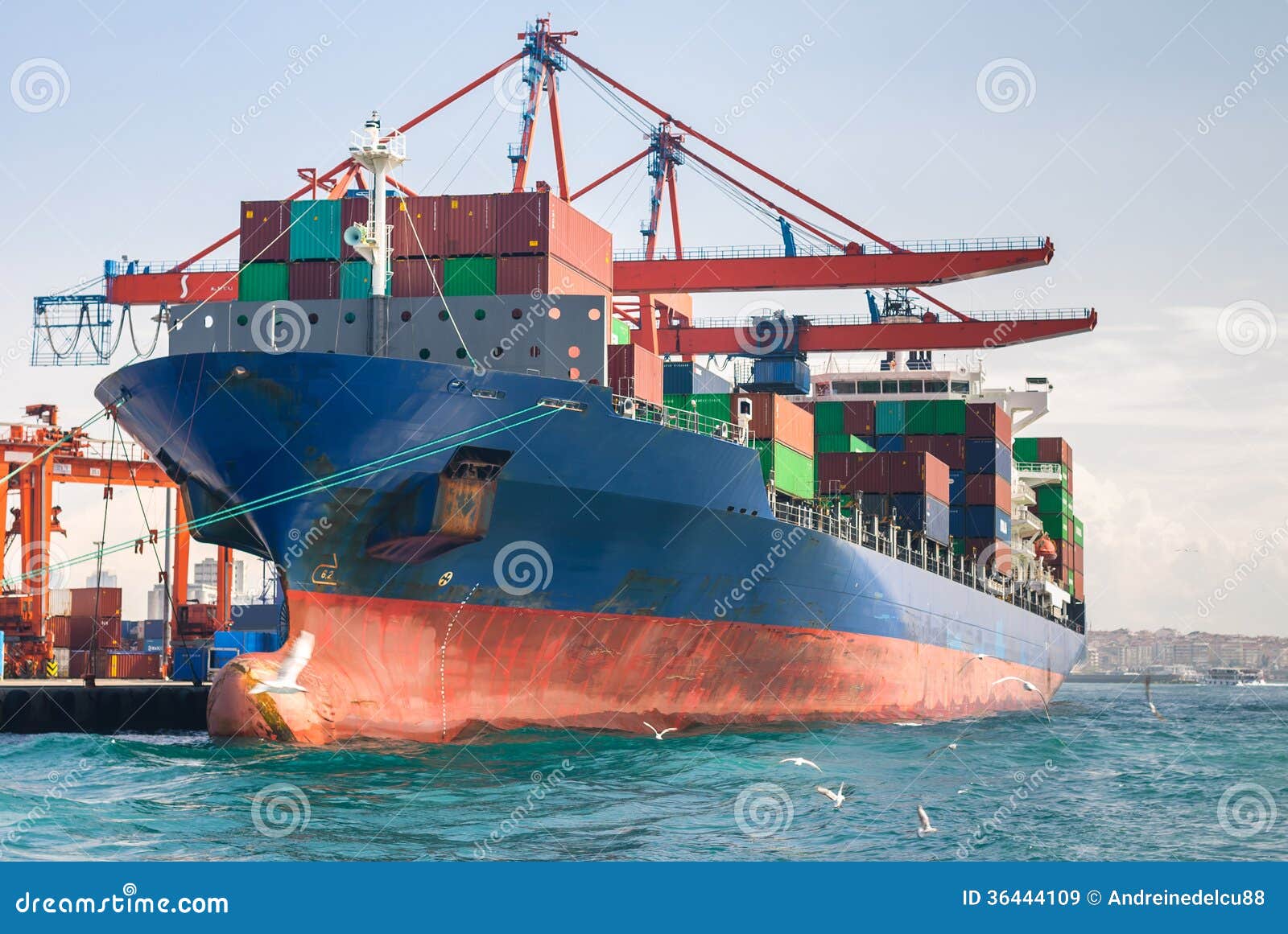 cargo ship with containers