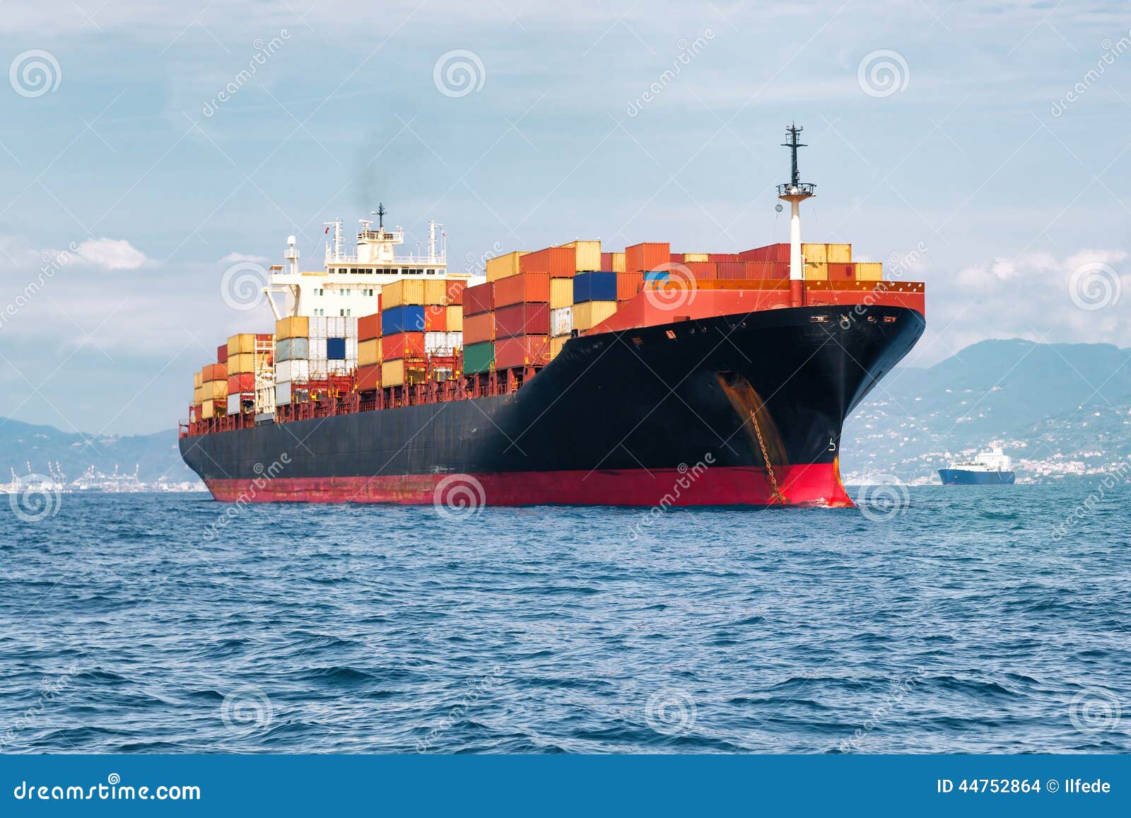 cargo ship full of containers