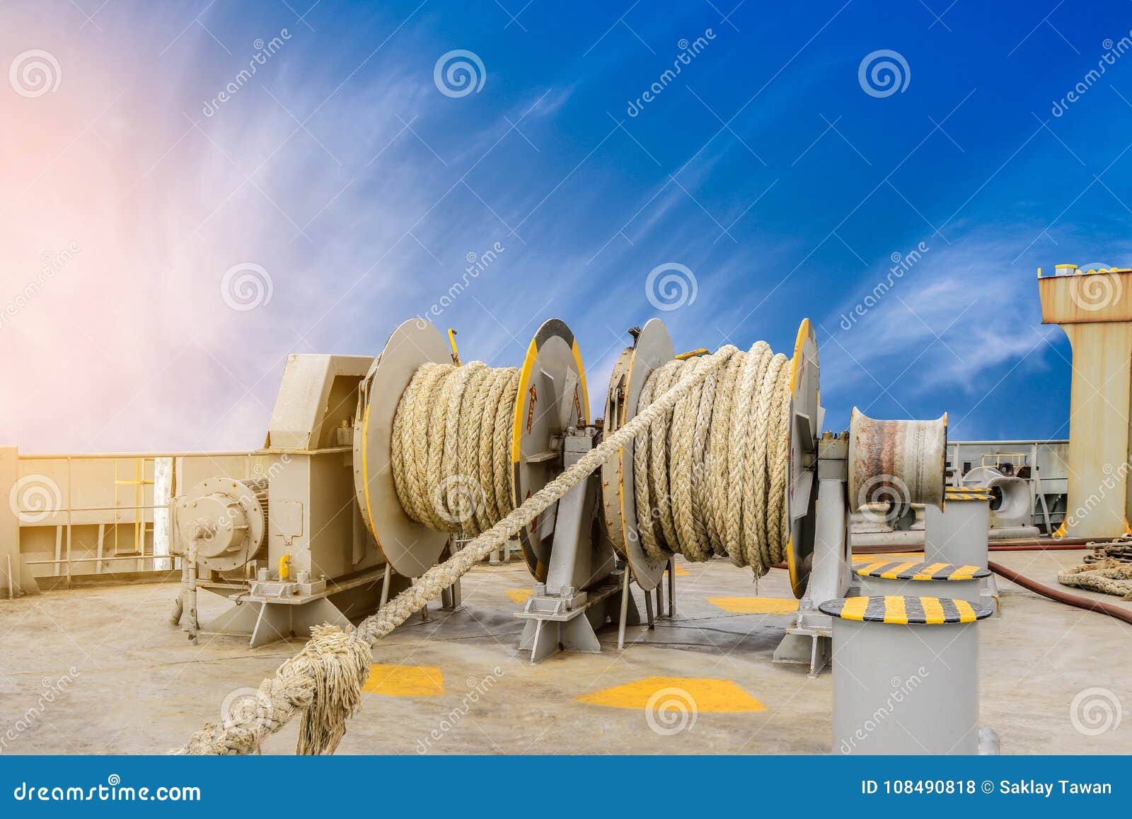Winches On The Deck Of Trawler In Portavogie Harbour In The Ards