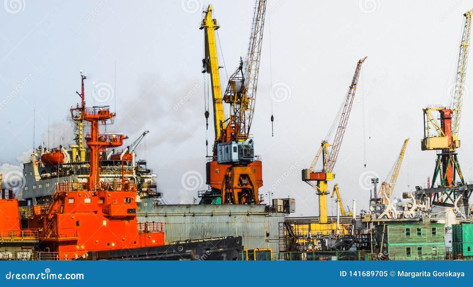 cargo ship at the port