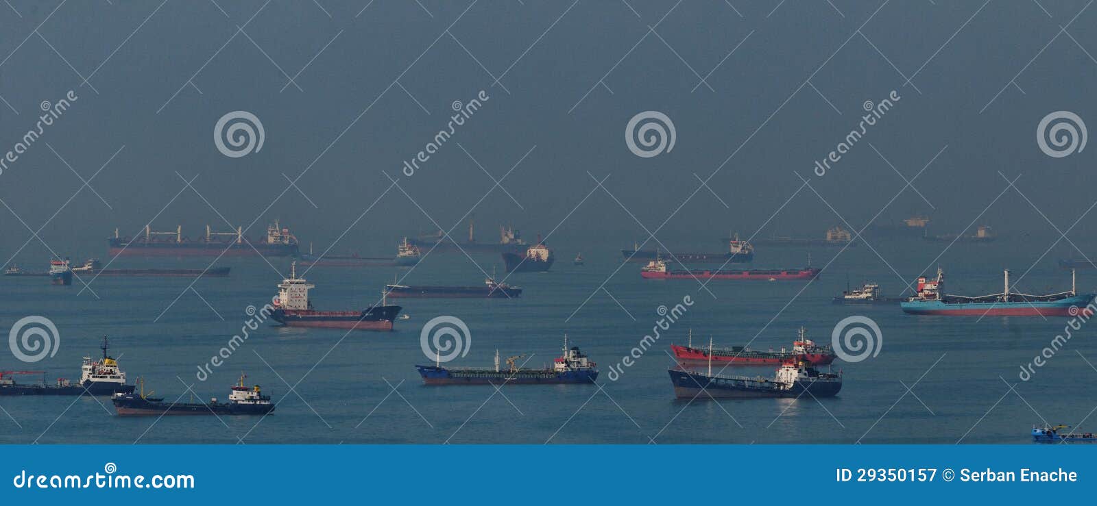 cargo ships in bosphorus strait