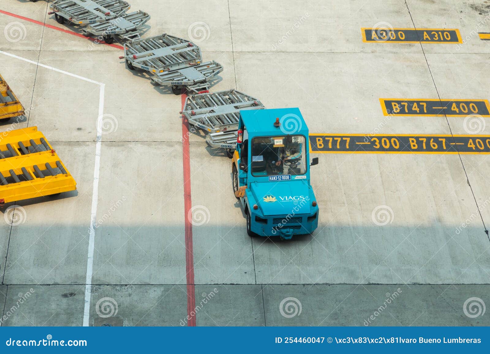 Cargo Tractor Unit and Cargo Handler Worker, in Noi Bai International