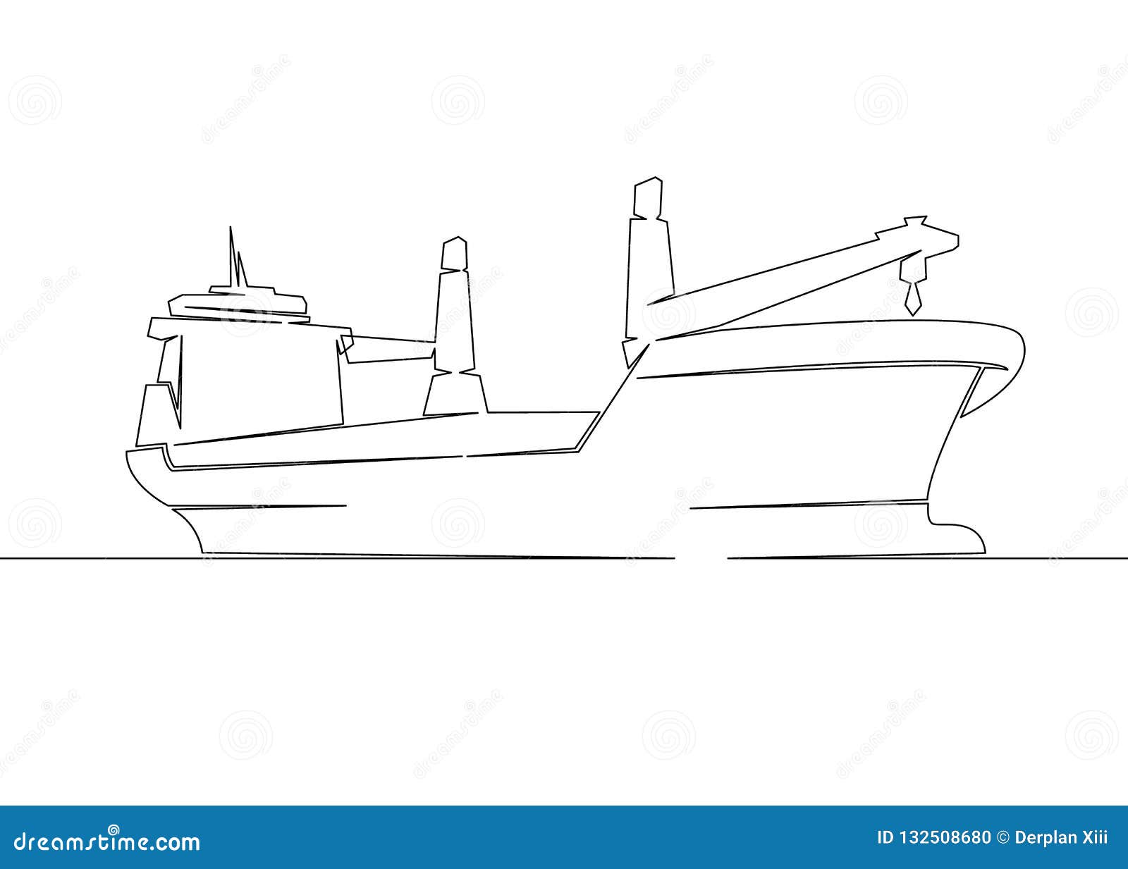 Animal Sketch Cargo Ship Drawing Easy with simple drawing