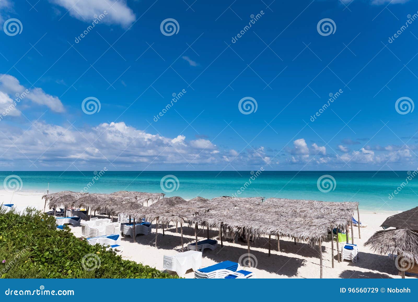 caribbean beach scenery in cayo santa maria cuba - serie cuba reportage