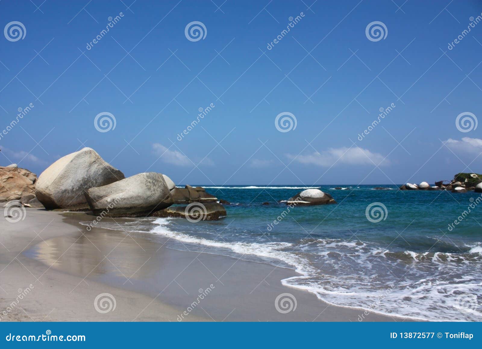 caribbean beach. tayrona park. colombia