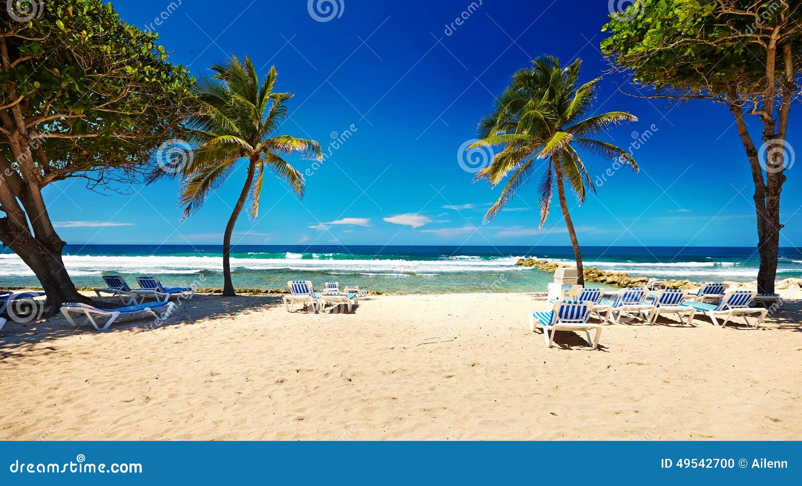 caribbean beach and tropical sea in haiti