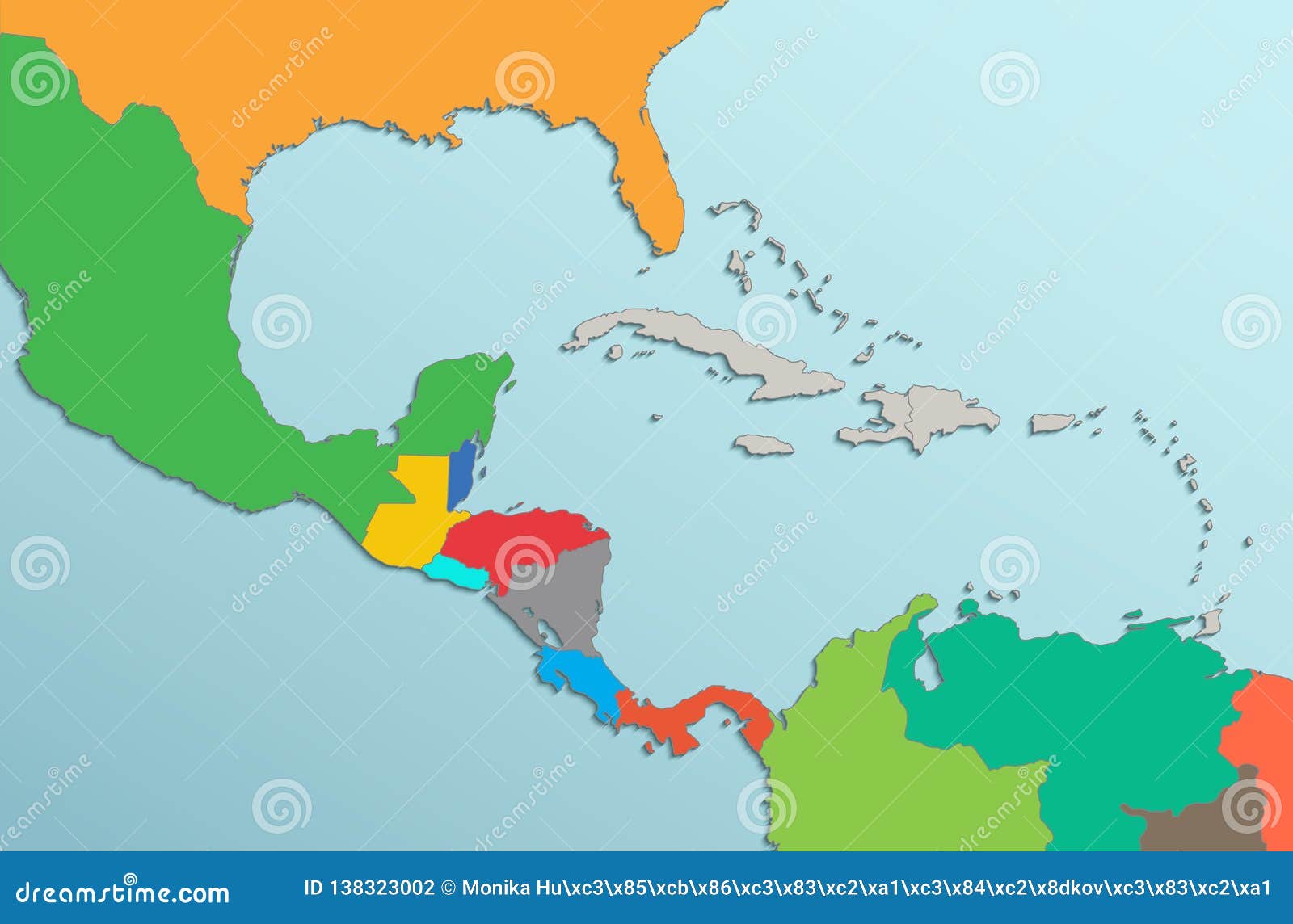 greater antilles blank map