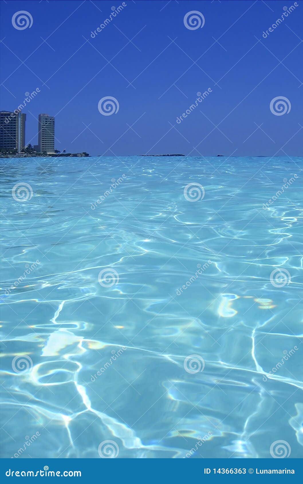 Caribbean Sea Blue Turquoise Water in Cancun Stock Image Image of exotic, nature 14366363