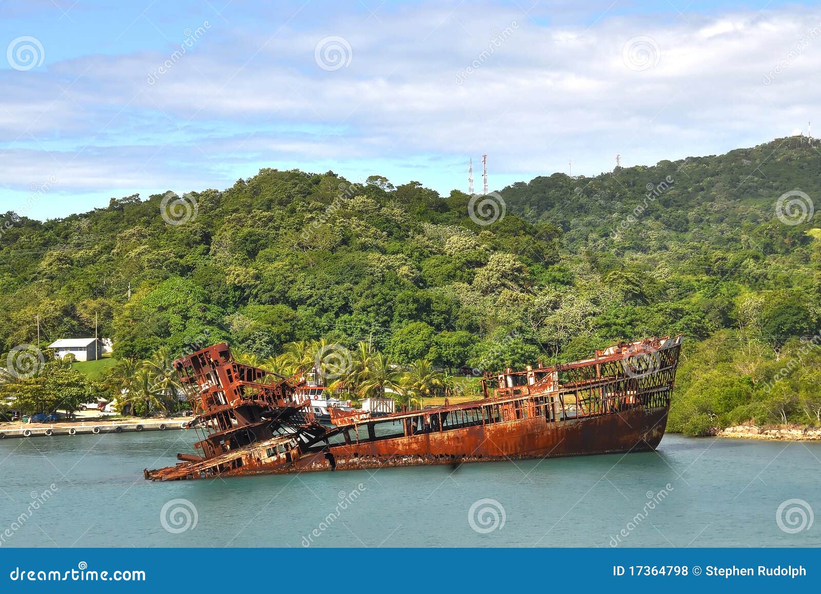 Caribbean shipwreck stock photo. Image of sunk, ocean 17364798