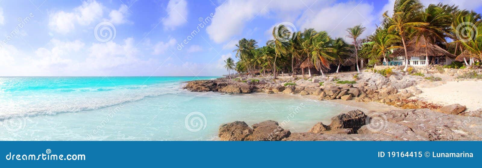 caribbean tulum mexico tropical panoramic beach