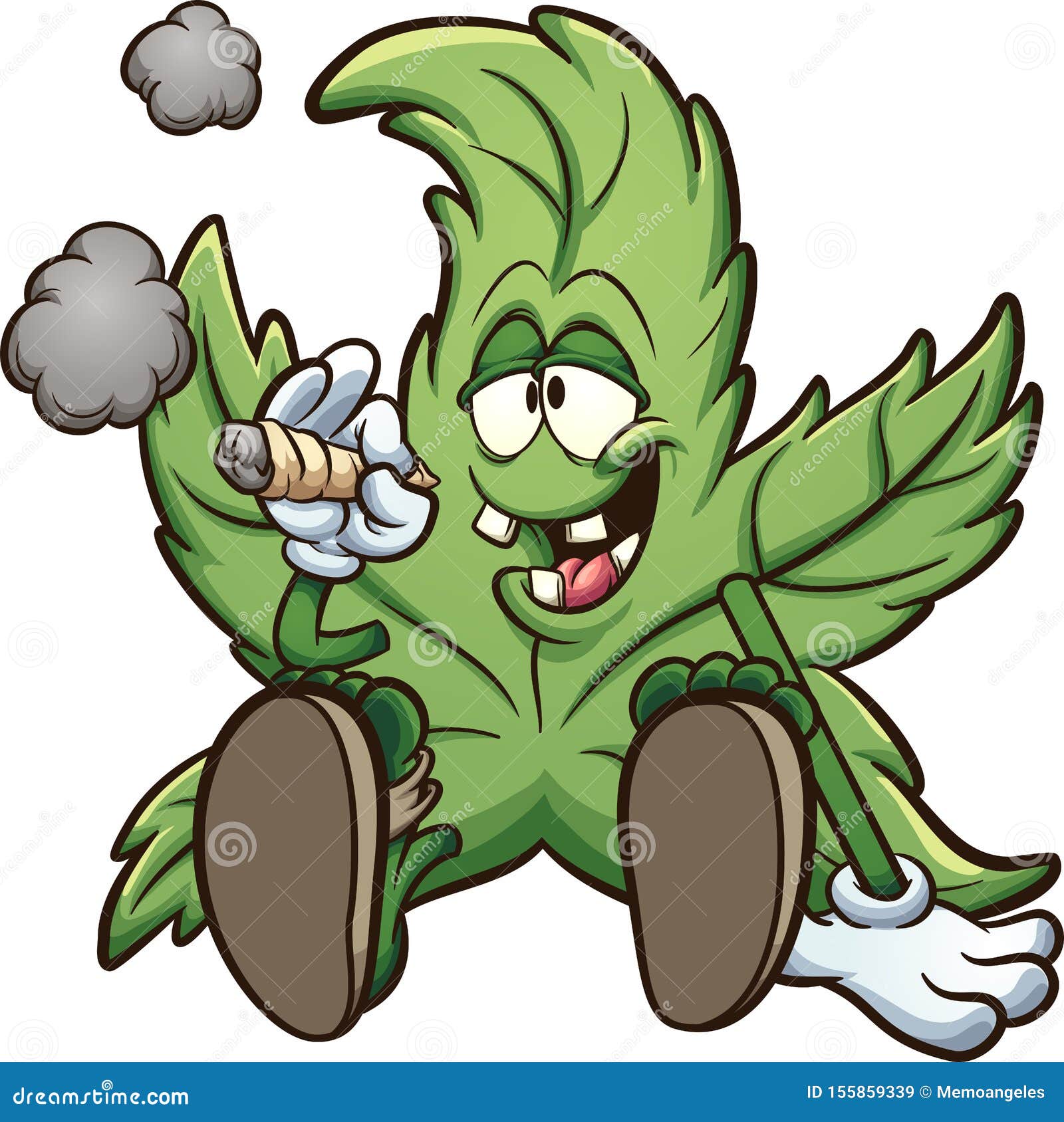 Caricatura Del Personaje De La Planta De Cannabis Fumando Una Marihuana  Ilustración del Vector - Ilustración de fumar, historieta: 155859339