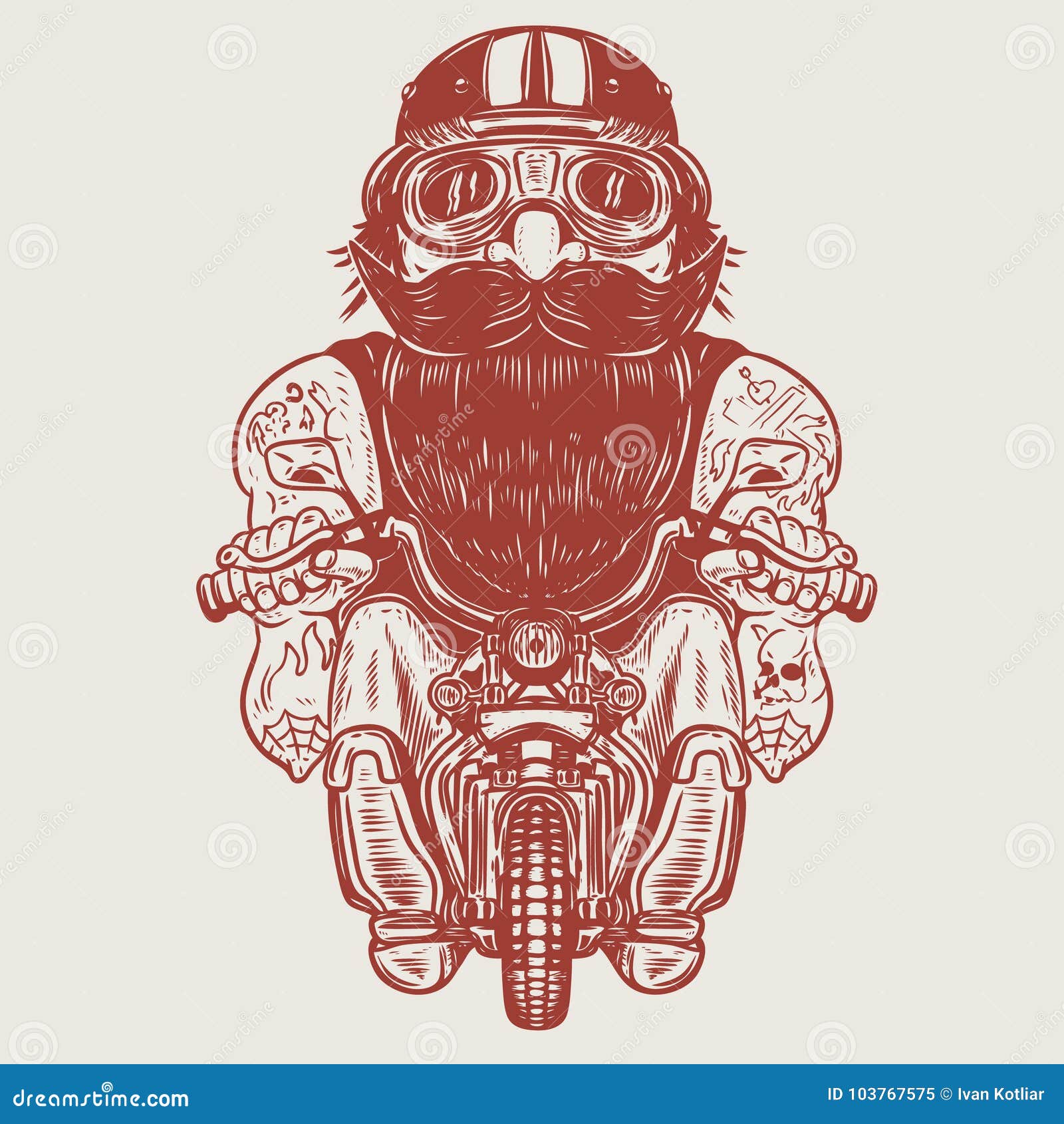 Caricatura homem corredor profissional moto