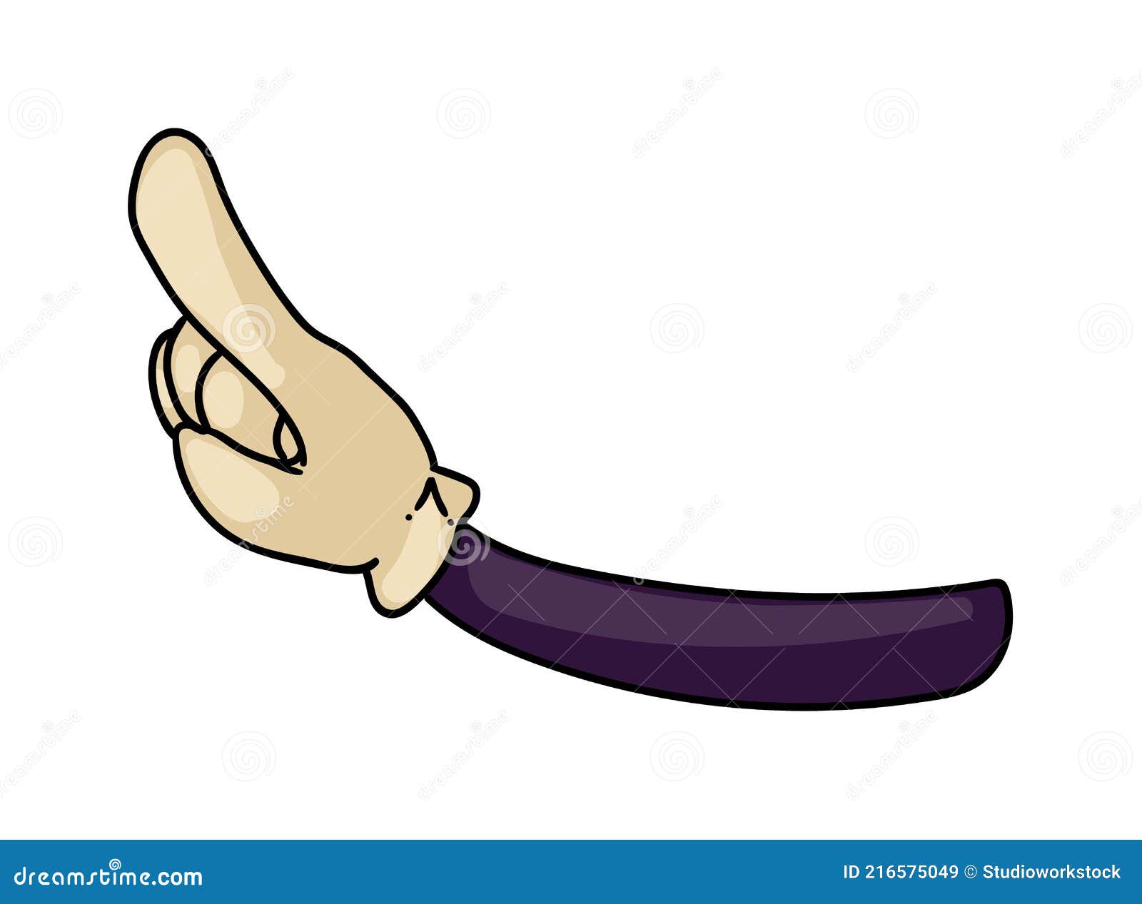 Caricatura Mano índice Dedo Señalando Gesto Hacia Arriba Ilustración del  Vector - Ilustración de garabato, brazo: 216575049