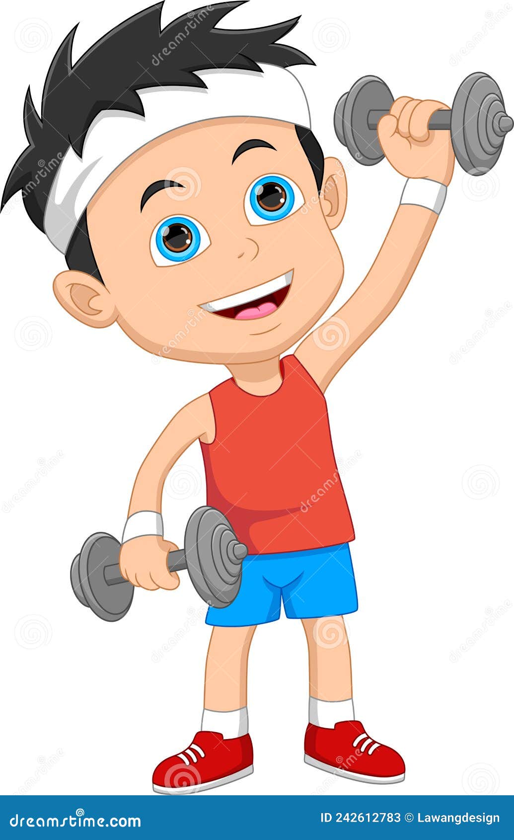 Ilustración vectorial de niños haciendo deporte