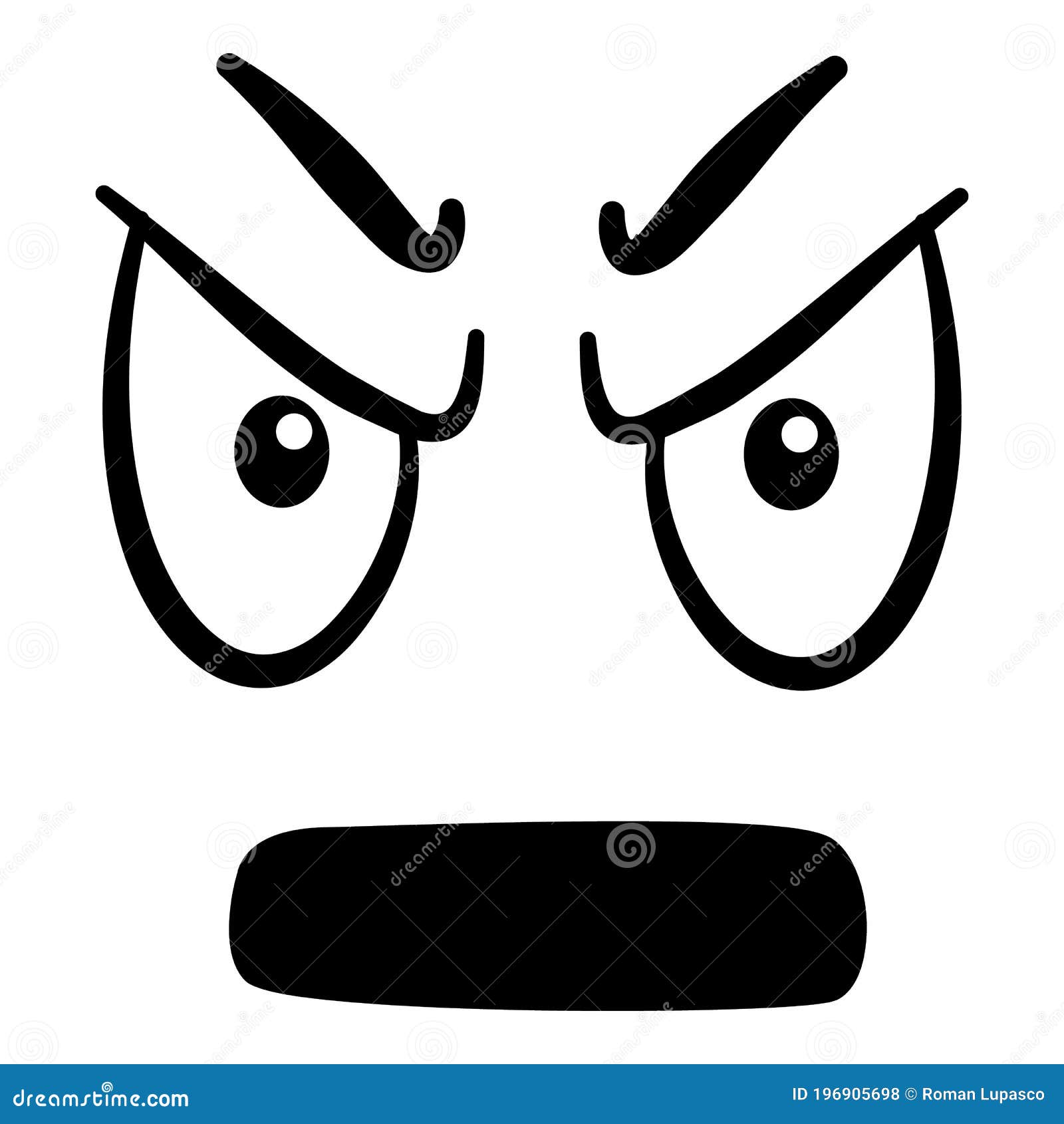 Vetores de Cara De Desenho Animado Olhos E Boca Expressivos Sorrindo Chorando E Surpreso Expressão De