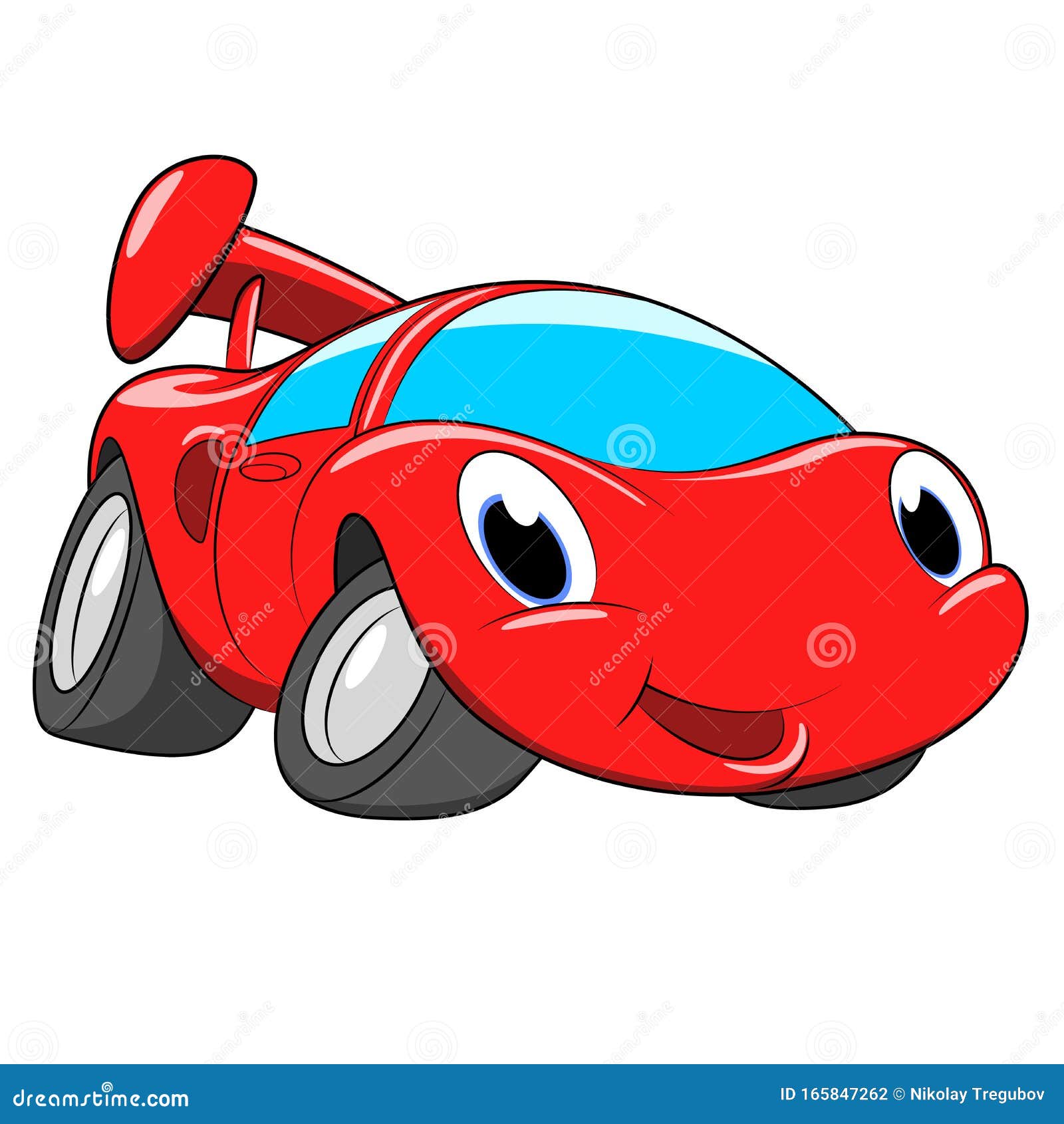 Desenho de carro rápido - cartoon carro vermelho - carros para