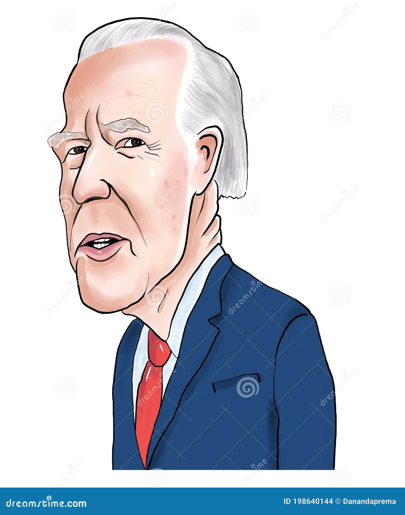Caricature Drawing of Joe Biden Editorial Stock Image - Illustration of ...