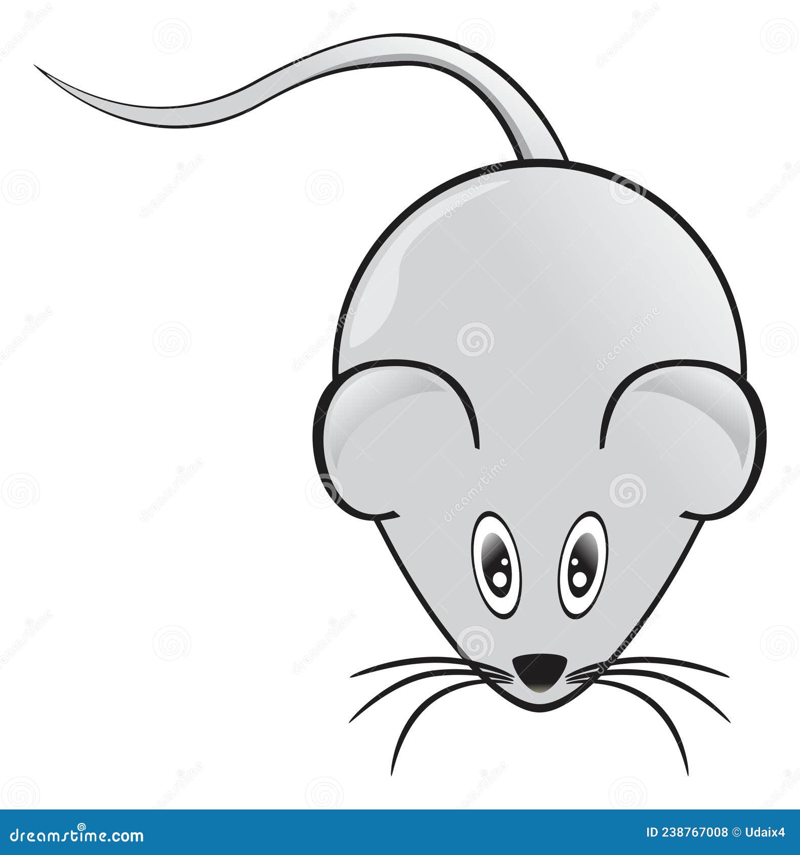 Caricature Souris Caractère Mignon Drôle Icône Symbole Objet Avec