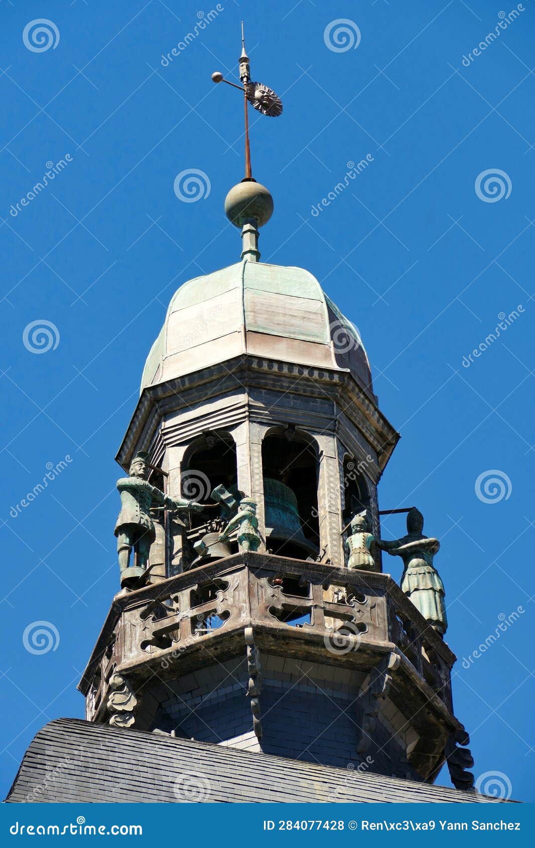 the carillon of the belfry of the town of moulins