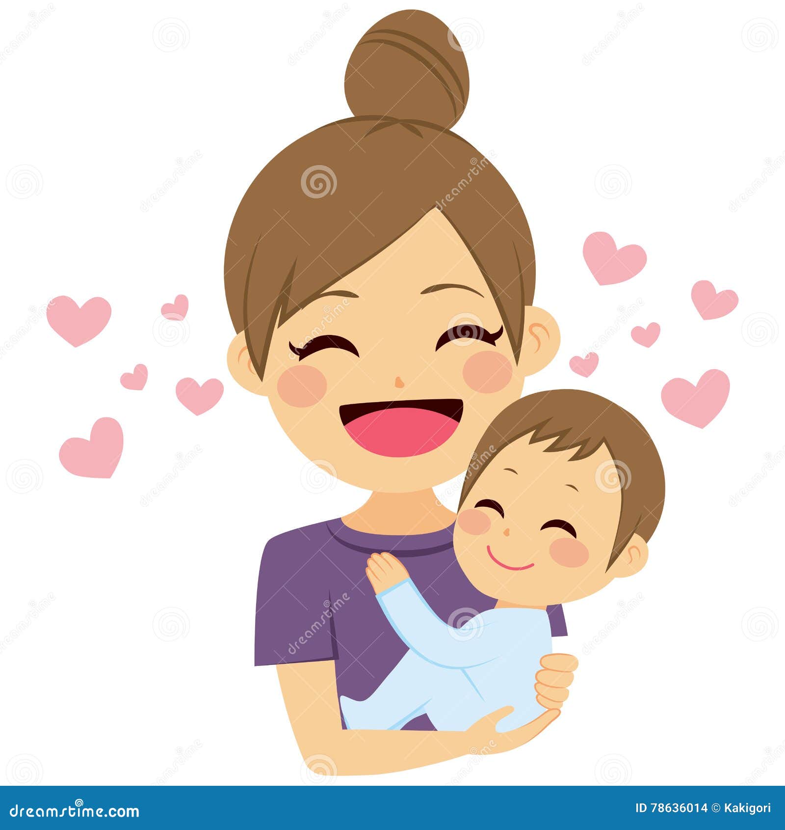 Caring Mother stock vector. Illustration of baby, people - 78636014