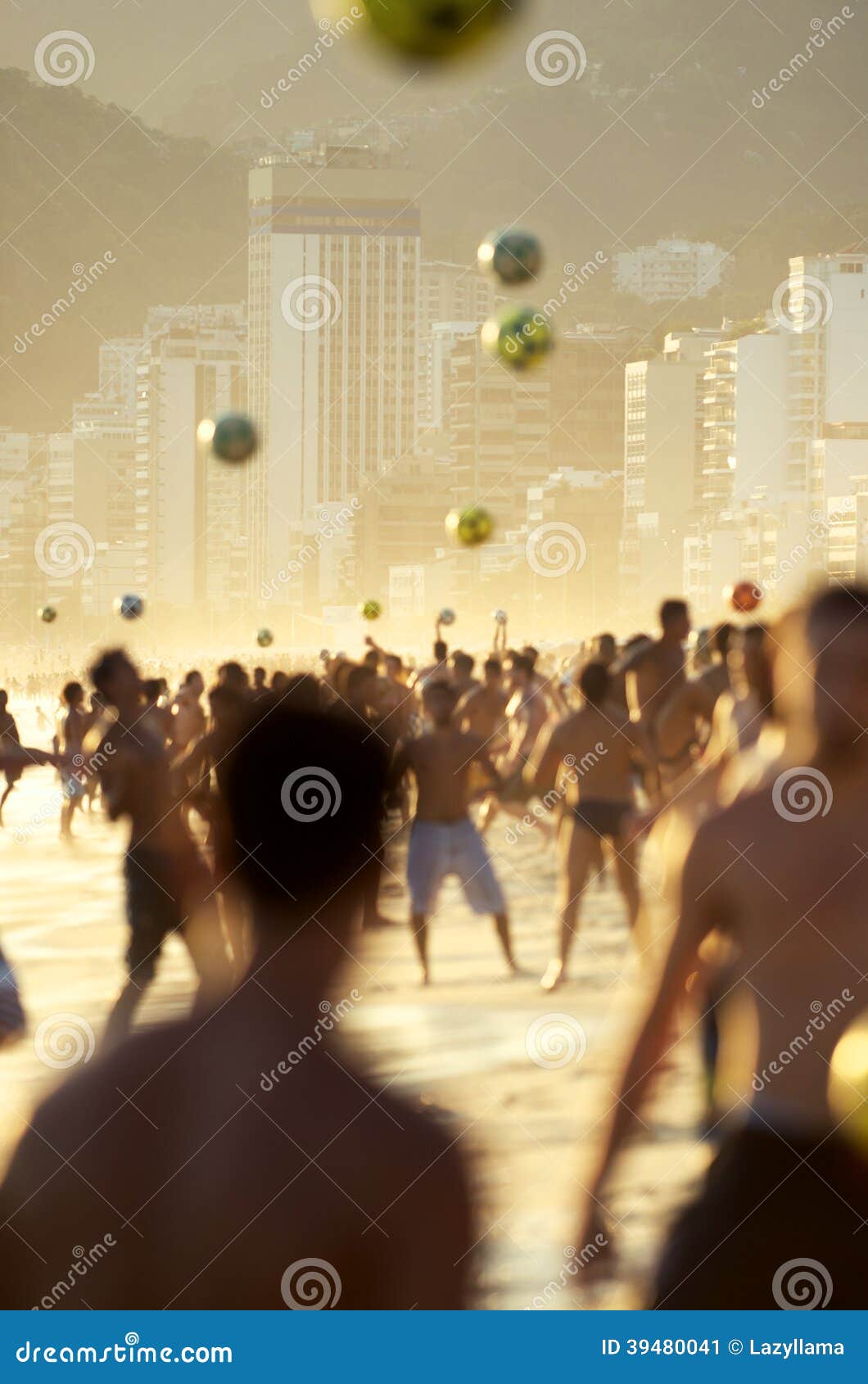 carioca brazilians playing altinho futebol beach soccer football