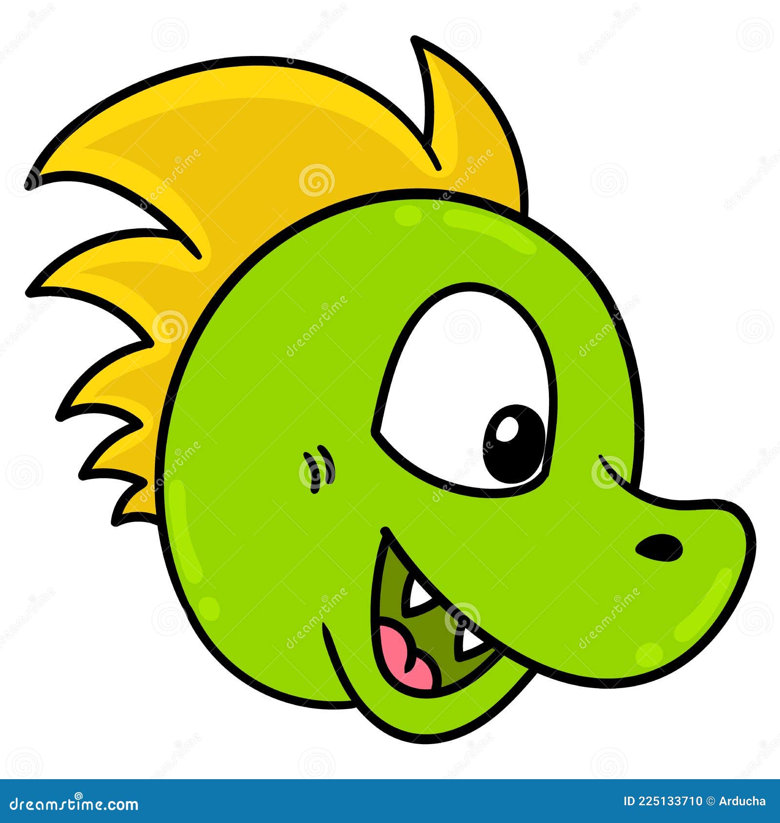 Carita De Risa Dinosaurio Cabeza Animal Dibujo De ícono De Doodle  Ilustración del Vector - Ilustración de riéndose, emoticono: 225133710