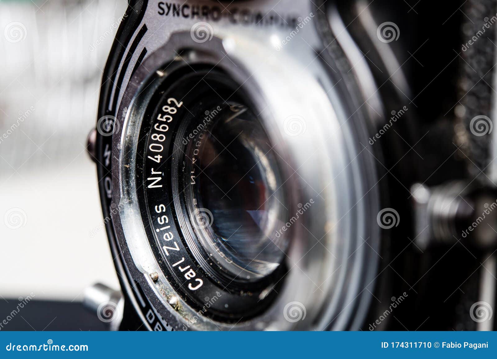 Carl Zeiss Lens Name Detail on Vintage Retro Rolleiflex Photo Camera Lens  Editorial Image Image of macro, close: 174311710