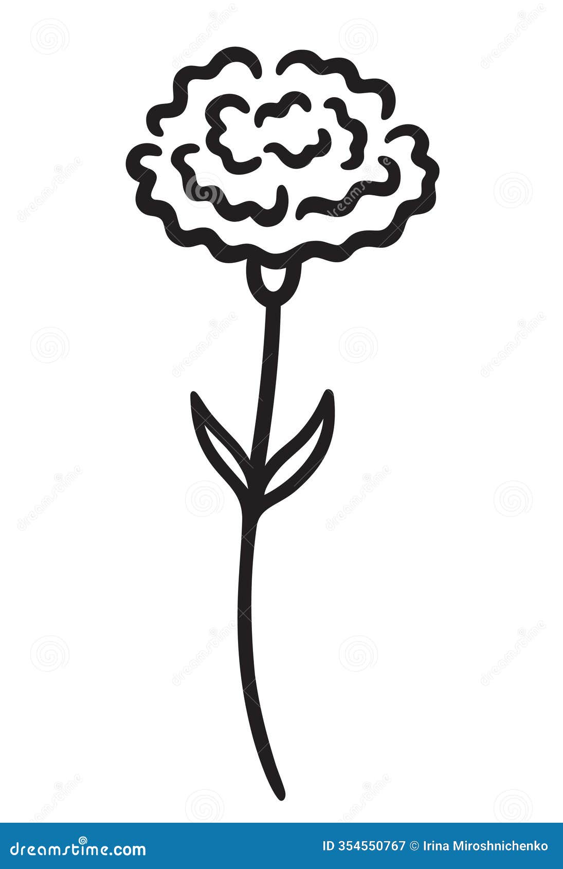 Carnation Flower Simple Hand Drawn Logo Stock Vector - Illustration of  element, beauty: 354550767, image size:1095x1690