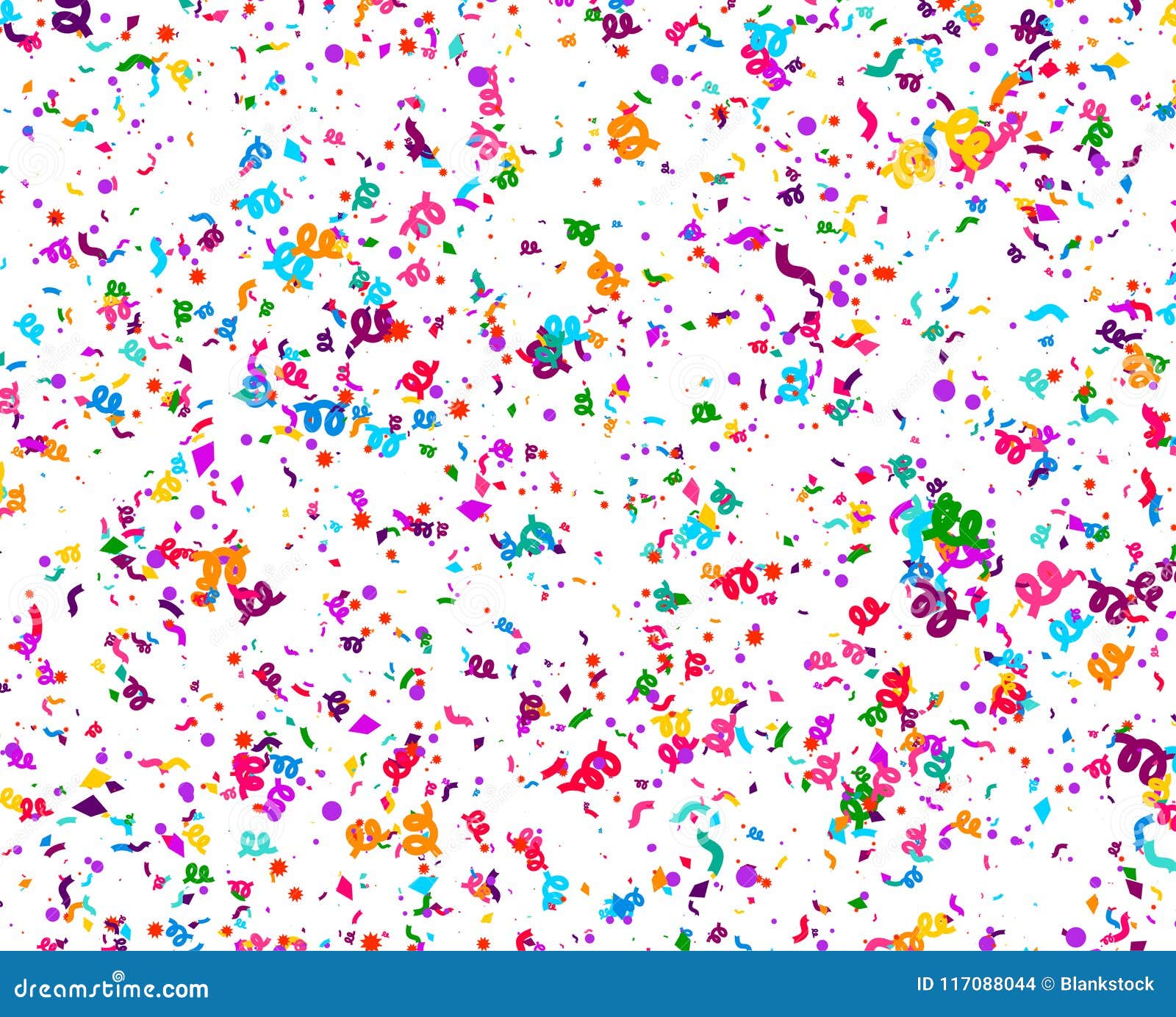 Carnaval Or Festival Confetti Colorful Pieces Stock Vector