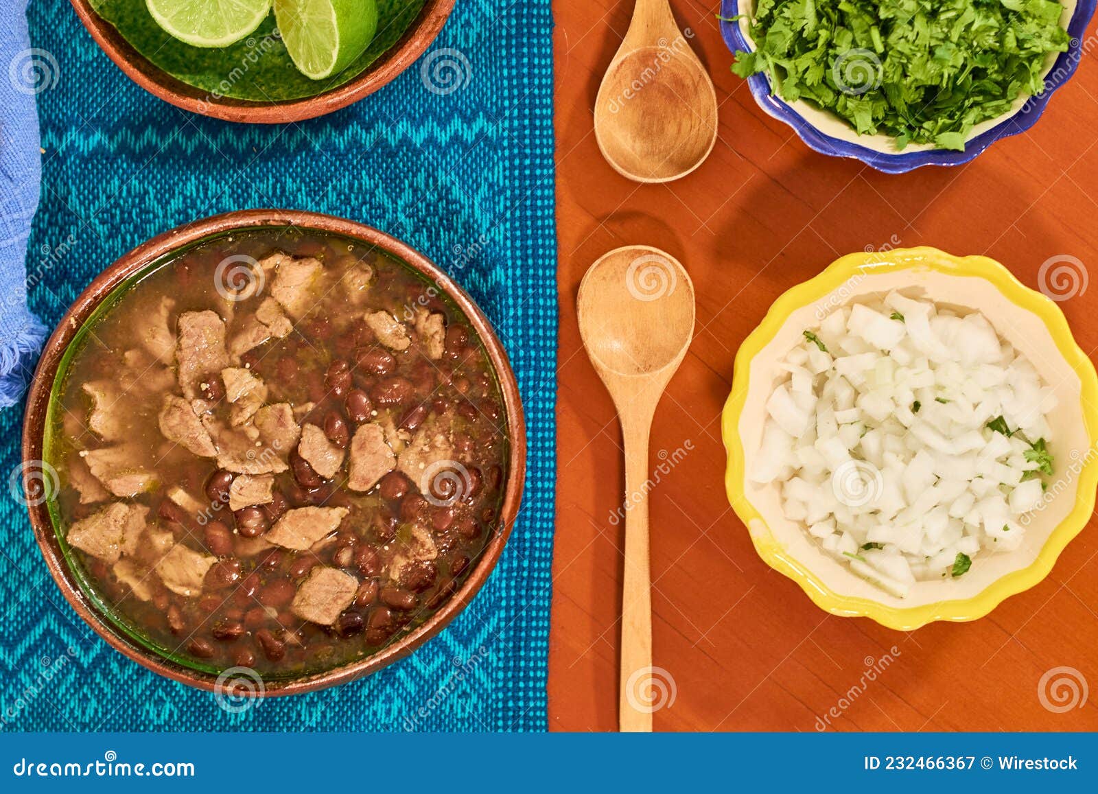 Carne En Su Jugo Served in Clay Plate Mexican Food Stock Image - Image ...