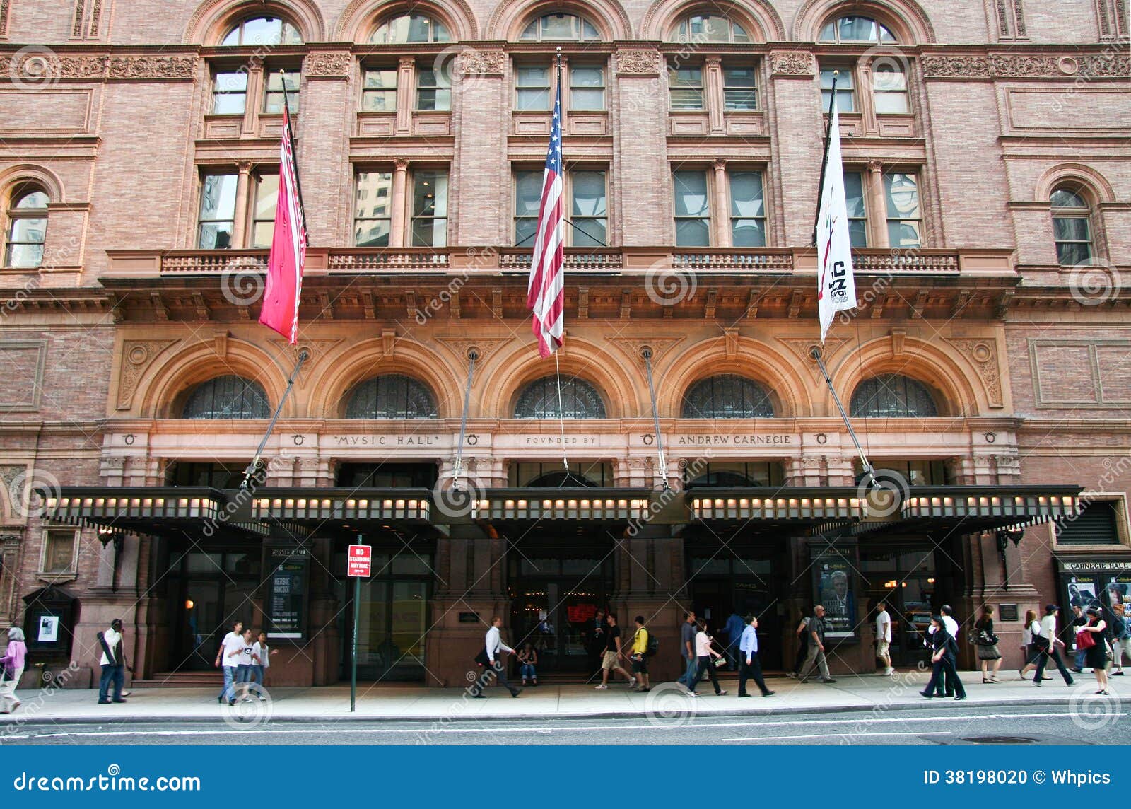 Carnegie Hall facade editorial image. Image of cross 38198020