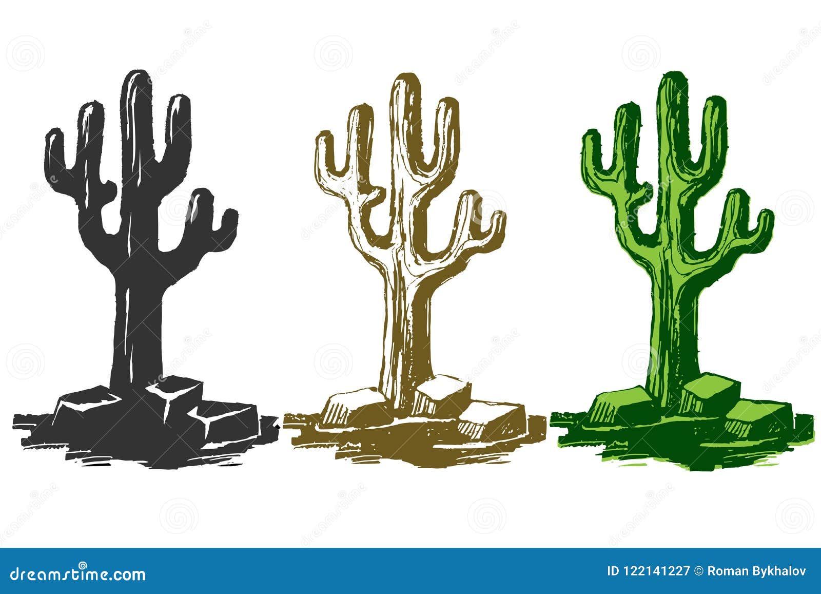 carnegiea set. giant caguaro cacti