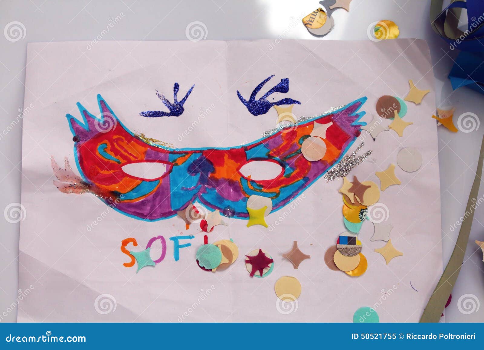 Carnevale ed i disegni dei bambini Colore felicit 