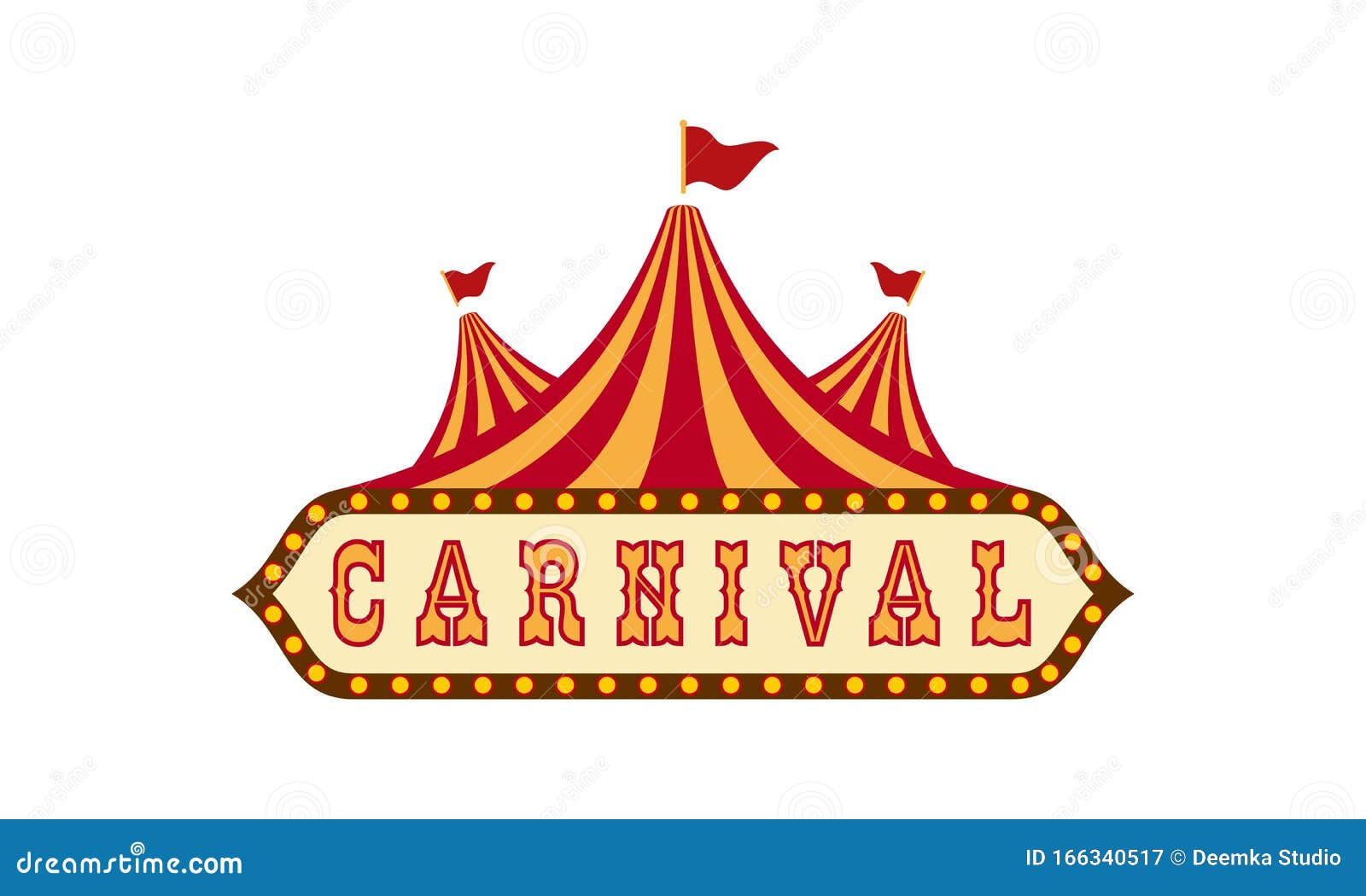 Carnival Circus Sign Fun Amusement Performance Logo Vector Stock Vector